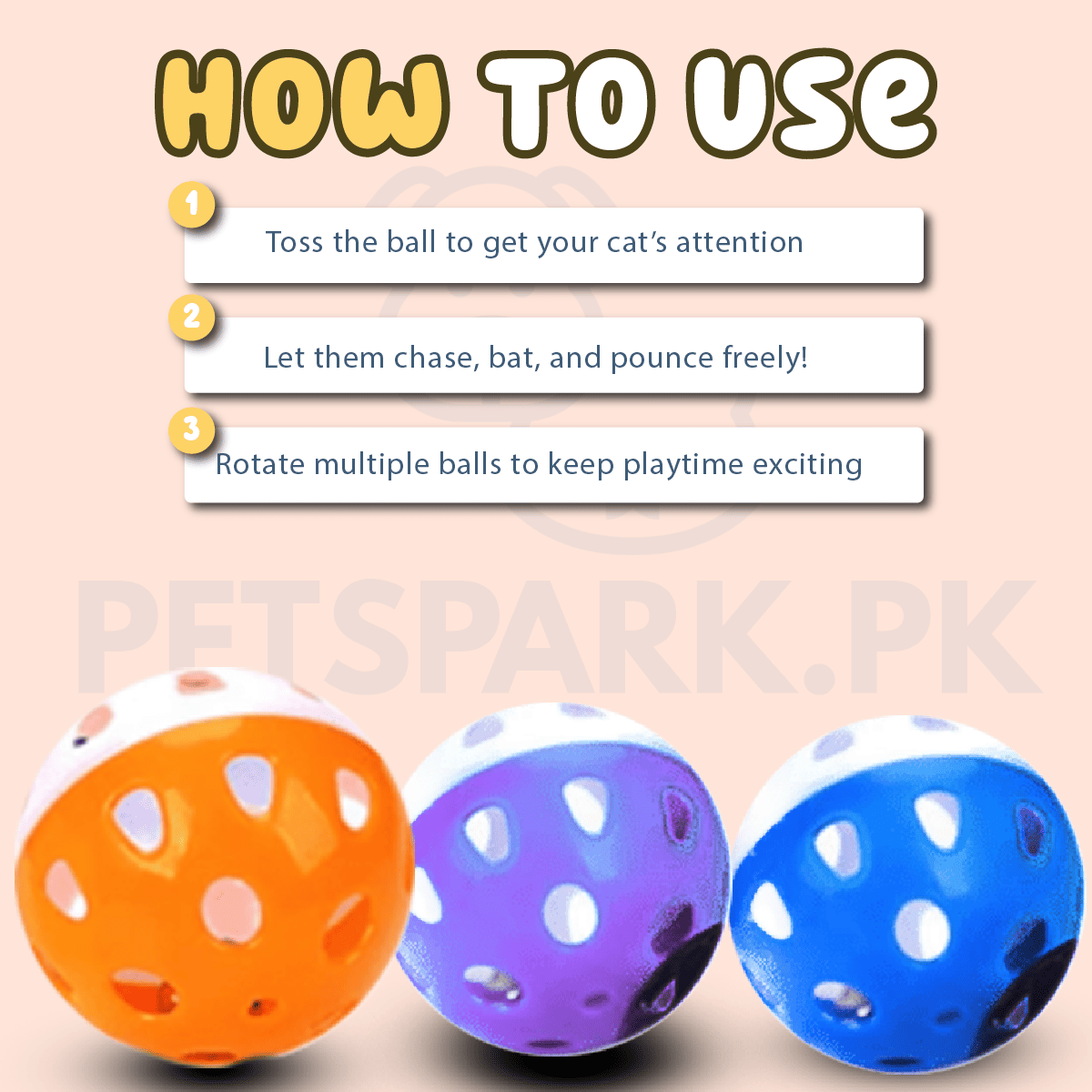 Cat Ball Jingle Balls * 1 -- Cat Toy Pets Park PK
