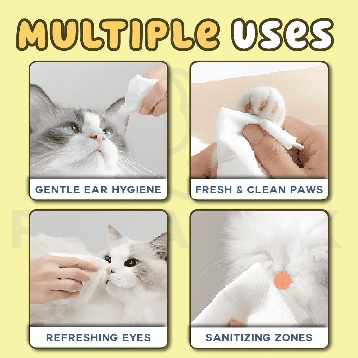 Imported Cat/Dog Cleaning Wipes (80 Pieces) (Free Delivery) Pets Park PK