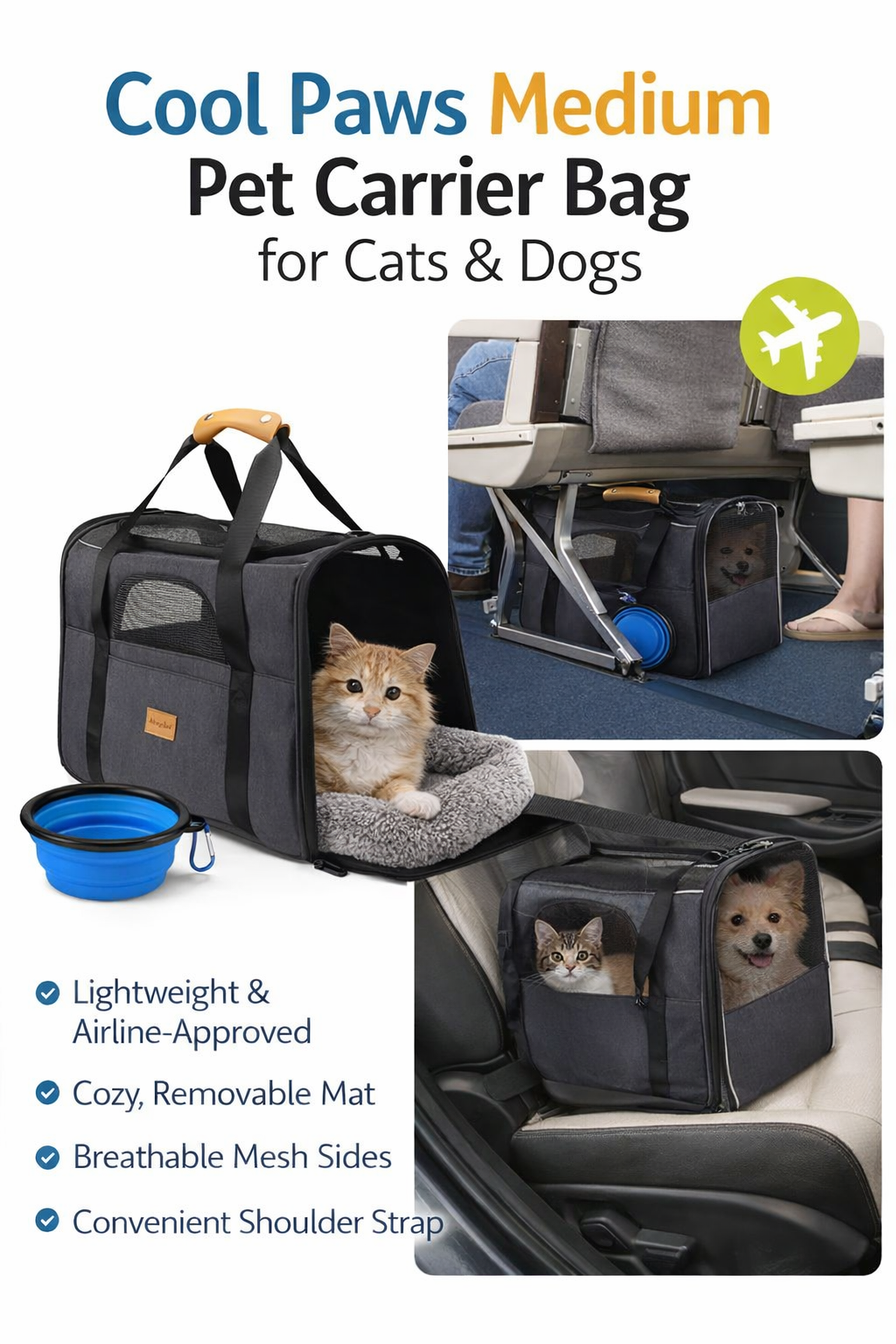 Cool Paws Premium Pet Carrier – Lightweight, Washable & Airline‑Approved Alcon Future