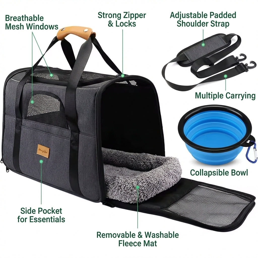 Cool Paws Premium Pet Carrier – Lightweight, Washable & Airline‑Approved Alcon Future